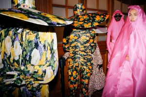 Backstage at Richard Quinn RTW Fall 2022 on February 19, 2022 in London