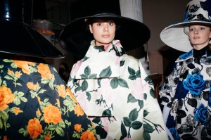 Backstage at Richard Quinn RTW Fall 2022 on February 19, 2022 in London