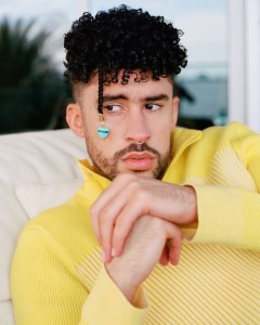 Bad Bunny in the teaser campaign for the Jacquemus "Le Splash" collection.