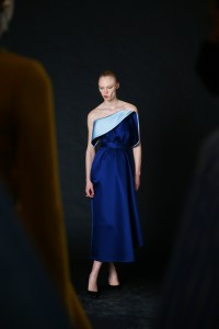 Backstage at Carolina Herrera RTW Fall 2022 ?on February 14, 2022 in New York.