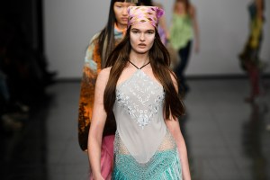 Runway at Conner Ives - NEWGEN RTW Fall 2022 ​on February 18th, 2022 in London.
