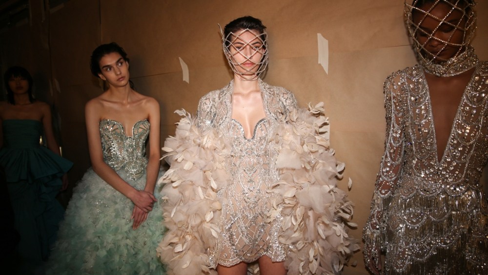 Backstage at Elie Saab Couture Spring 2022