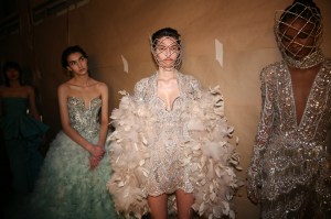 Backstage at Elie Saab Couture Spring 2022