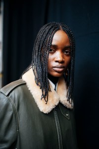 Backstage at Erdem RTW Fall 2022 ​on February 21, 2022 in City.