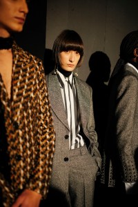 Backstage at Erdem RTW Fall 2022 ​on February 21, 2022 in City.
