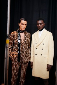 Backstage at Erdem RTW Fall 2022 ​on February 21, 2022 in City.