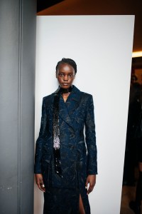 Backstage at Erdem RTW Fall 2022 ​on February 21, 2022 in City.