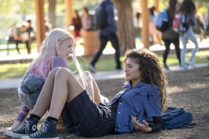 Hunter Schafer and Zendaya in "Euphoria."