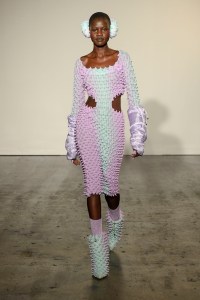 Runway at Fashion East- Chet Lo RTW Fall 2022 on February 20, 2022 in London
