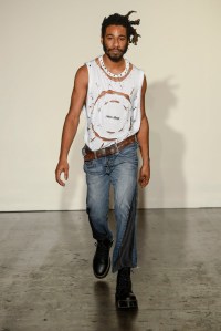 Runway at Fashion East- Jawara Alleyne RTW Fall 2022 on February 20, 2022 in London