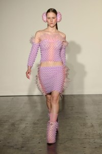 Runway at Fashion East- Chet Lo RTW Fall 2022 on February 20, 2022 in London