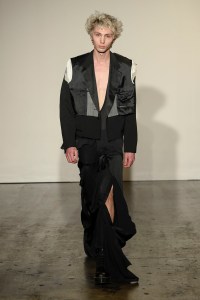 Runway at Fashion East- Jawara Alleyne RTW Fall 2022 on February 20, 2022 in London