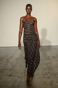 Runway at Fashion East- Jawara Alleyne RTW Fall 2022 on February 20, 2022 in London