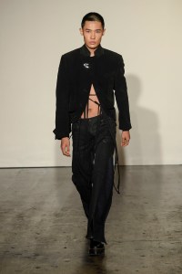 Runway at Fashion East- Jawara Alleyne RTW Fall 2022 on February 20, 2022 in London