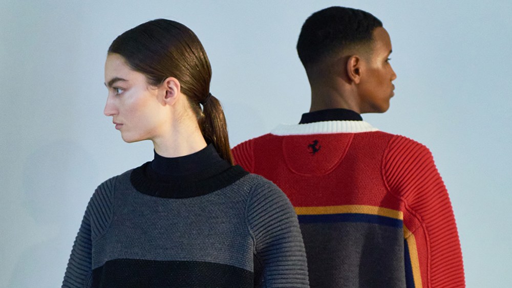 Fashion looks from Ferrari's Fall 2022 collection.