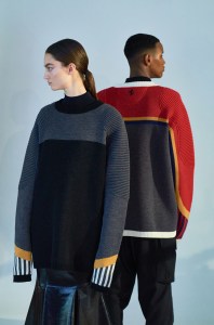 Fashion looks from Ferrari's Fall 2022 collection.
