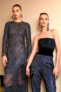 Backstage at Giorgio Armani RTW Fall 2022