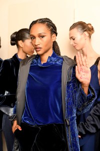 Backstage at Giorgio Armani RTW Fall 2022