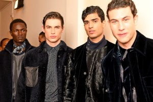 Backstage at Giorgio Armani RTW Fall 2022
