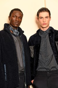 Backstage at Giorgio Armani RTW Fall 2022