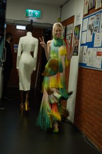 Backstage at Halpern RTW Fall 2022 ​on February 19, 2022 in City.