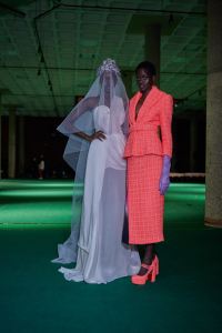 Backstage at Halpern RTW Fall 2022 ​on February 19, 2022 in City.