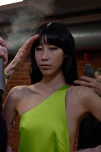 Backstage at Halpern RTW Fall 2022 ​on February 19, 2022 in City.