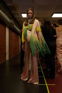 Backstage at Halpern RTW Fall 2022 ​on February 19, 2022 in City.