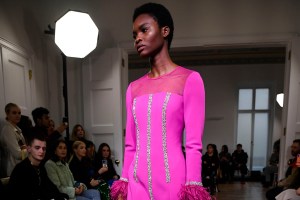 Runway at Huishan Zhang RTW Fall 2022 on February 19, 2022 in London