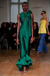 Runway at Huishan Zhang RTW Fall 2022 on February 19, 2022 in London