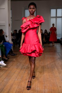 Runway at Huishan Zhang RTW Fall 2022 on February 19, 2022 in London