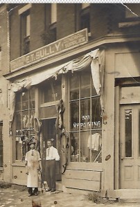 "This season I took a lot of inspiration from the workforce during the Reconstruction after the Civil War and the work that black folks were doing during this period where they had new freedoms. Pictured in this photograph is my great grandfather outside of his General Supplies store in Richmond, Virginia." - Connor McKnight