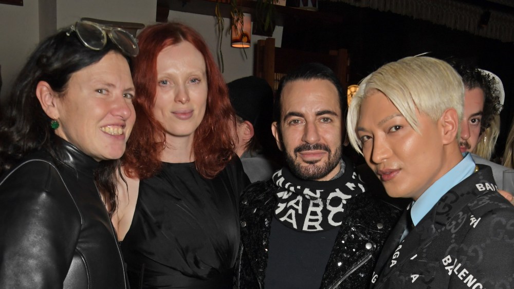 Katie Grand, Karen Elson, Marc Jacobs and Bryanboy aka Bryan Yambao attend the Perfect Magazine LFW party