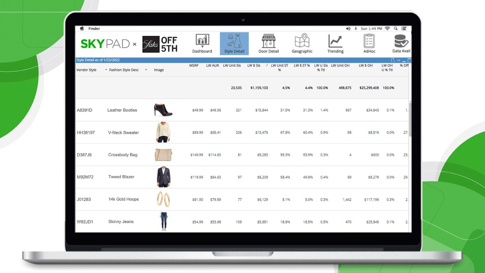 Saks Off 5th has begun using the SkyPad software solution.