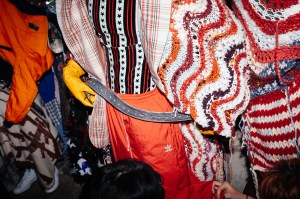 Backstage at Matty Bovan RTW Fall 2022 ​on February 19th, 2022 in London.