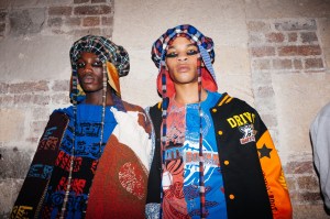 Backstage at Matty Bovan RTW Fall 2022 ​on February 19th, 2022 in London.