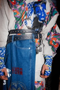 Backstage at Matty Bovan RTW Fall 2022 ​on February 19th, 2022 in London.