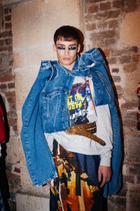 Backstage at Matty Bovan RTW Fall 2022 ​on Feb. 19, 2022 in London.