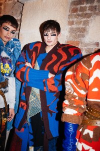 Backstage at Matty Bovan RTW Fall 2022 ​on February 19th, 2022 in London.
