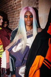 Backstage at Matty Bovan RTW Fall 2022 ​on February 19th, 2022 in London.
