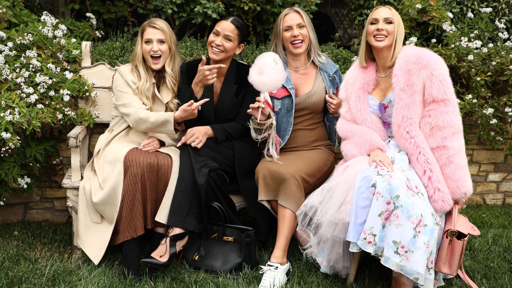 Los Angeles - 23 Feb. 2022 - Nicky Hilton Rothschild and Chelsea Hirschhorn toast the new Frida Mom product line at an event at Kathy Hiltons estate.- Pictured: Meghan Trainor, Cassie, Sharna Burgess, Christine Quinn - Photo: Sara Jaye Weiss/Shutterstock