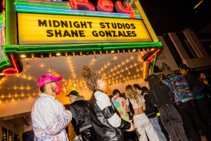 The scene in the front row at Midnight Studios by Shane Gonzales.
