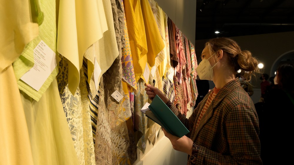 The scene at Milano Unica's 34th edition on Feb. 1 and 2, 2022.