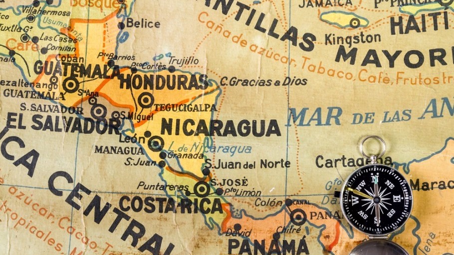 Nearshoring map of Central America