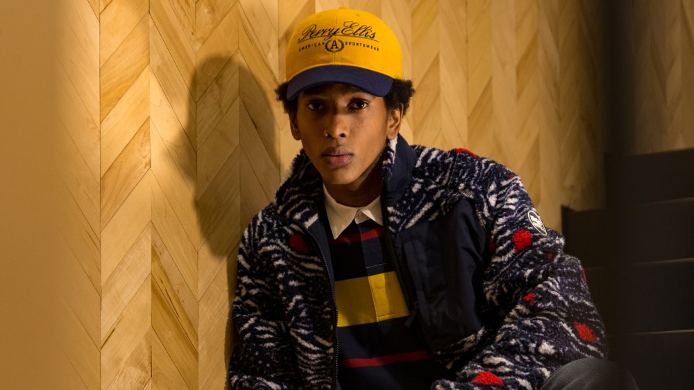A preview look from the Perry Ellis Men's RTW Fall 2022 collection.