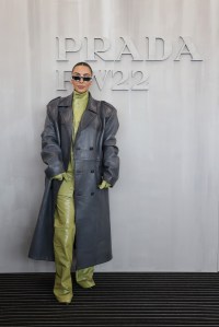 MILAN, ITALY - FEBRUARY 24: Kim Kardashian attends Prada Fall 2022 Womenswear Fashion Show on February 24, 2022 in Milan, Italy. (Photo by Vittorio Zunino Celotto/Getty Images for Prada)
