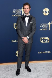 Jamie Dornan at the 28th Screen Actors Guild Awards held at Barker Hangar on February 27th, 2022 in Santa Monica, California.