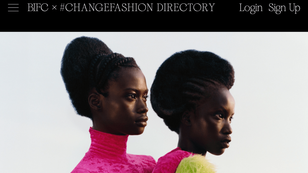 A screenshot of the BOFC and COC's Black fashion directory website. (Photograph by Tyler Mitchell).