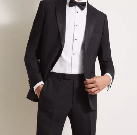 Moss Bros.' reinterpreted tux, inspired by "The Godfather."