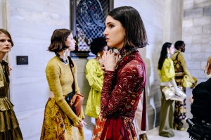 Backstage at Ulla Johnson RTW Fall 2022 ​on February 13, 2022 in New York.